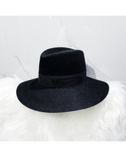 Maison Michel Black Henrietta Fedora Hat