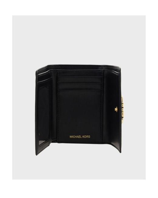 MICHAEL Michael Kors Black Monogram Logo Plaque Wallet