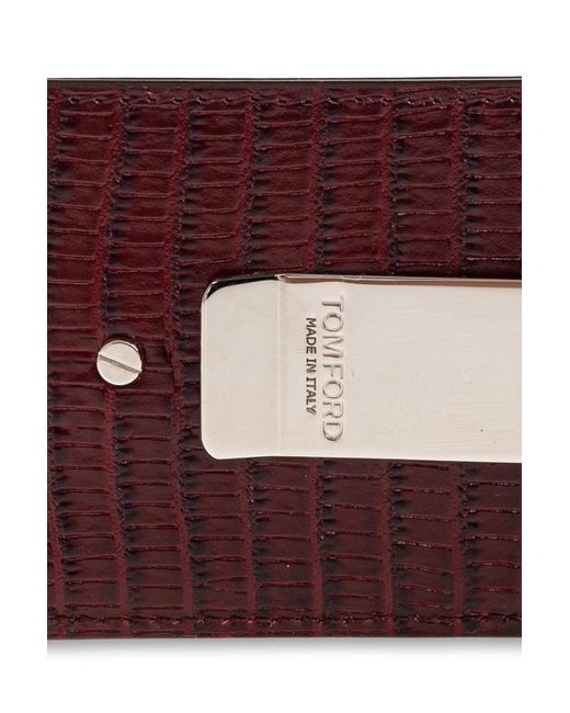 Tom Ford Purple Embossed Card Case for men