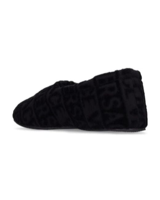 Versace Black Logo Slippers for men