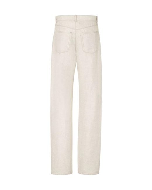 Fendi White Long Jeans