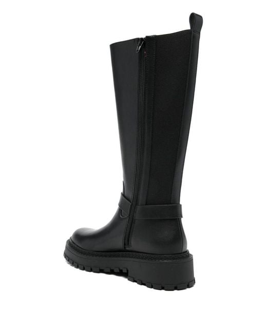 Liu Jo Black Knee-High Leather Boots