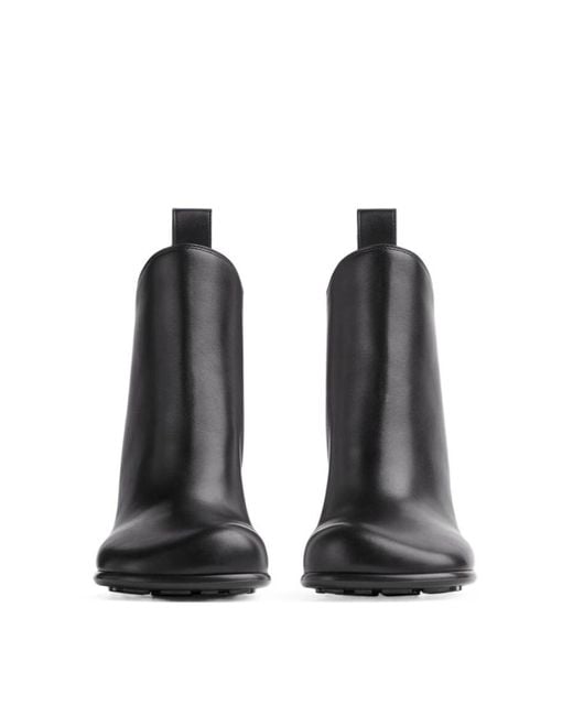 Bottega Veneta Black Square Toe Ankle Boots