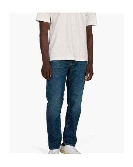 Boss Blue Belt Loop Jeans for men