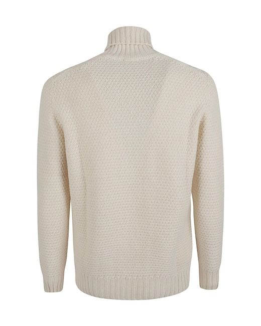 Drumohr White Turtleneck Sweater for men