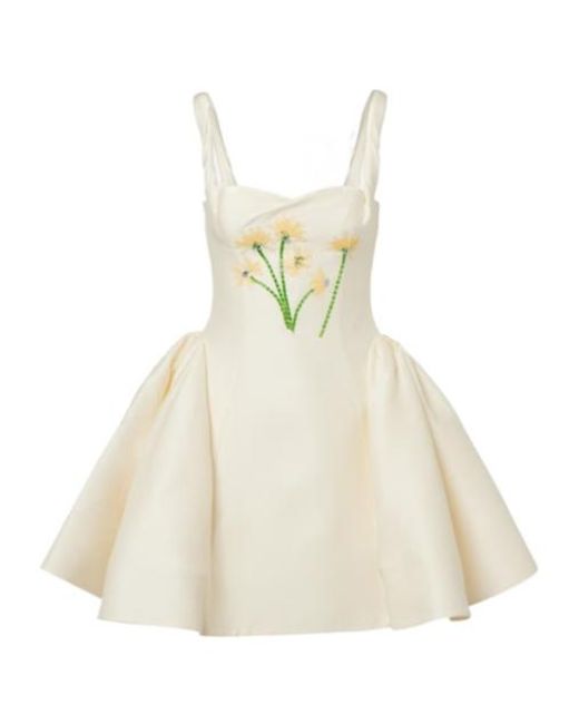 Leo White Ariel Embellished Wool And Silk Minidress