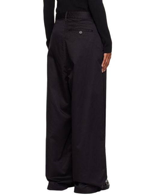 Balenciaga Black Drop-Crotch Wide-Leg Trousers