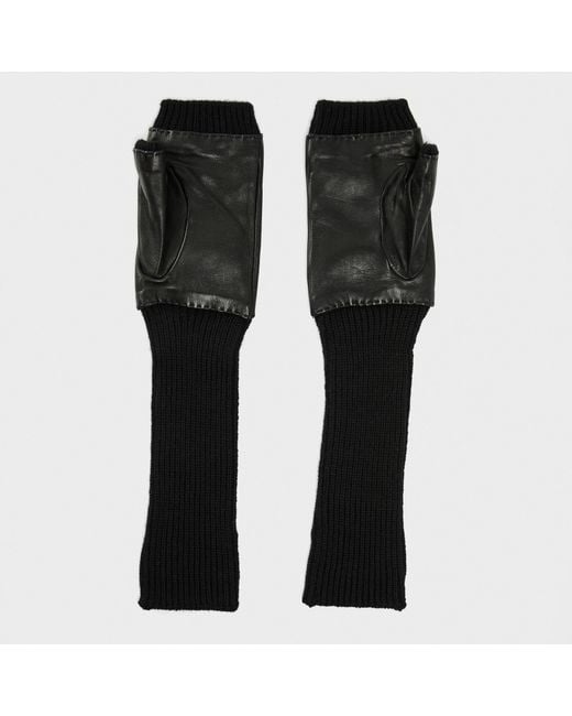 Gucci Black Fingerless Gloves