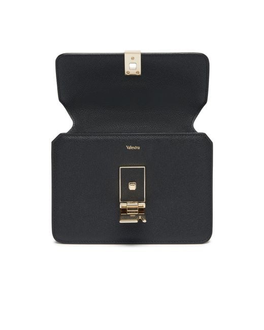Valextra Black Flip Shoulder Bag
