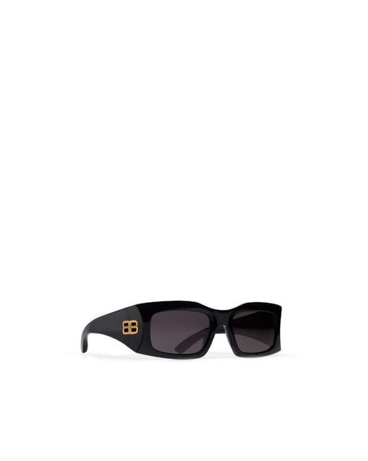 Balenciaga White Eyewear Rectangle Frame Sunglasses