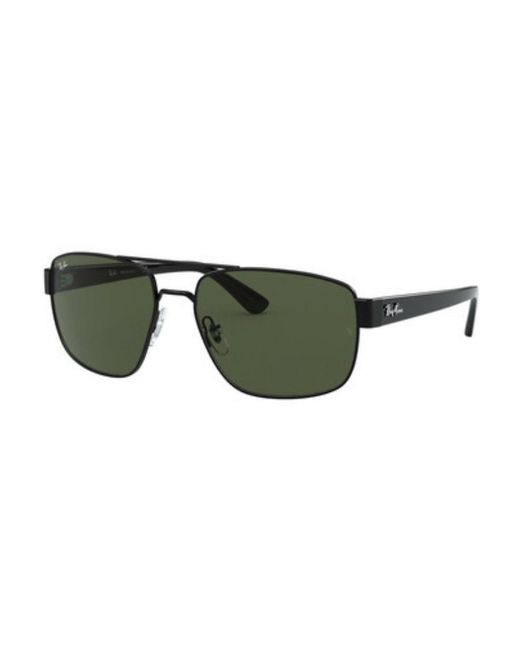 Ray-Ban Green Rectangle Frame Sunglasses for men
