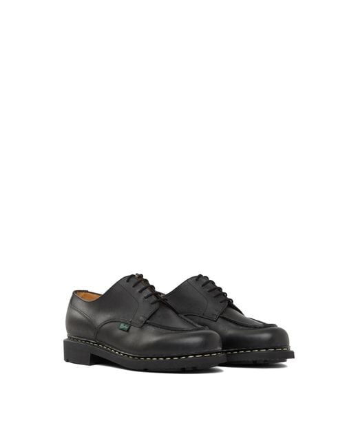 Paraboot Black Leather Shoes for men