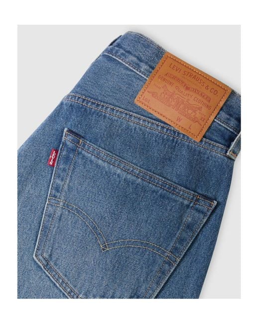 Levi's Blue 501 Logo Patch Loose-Fit Jeans for men