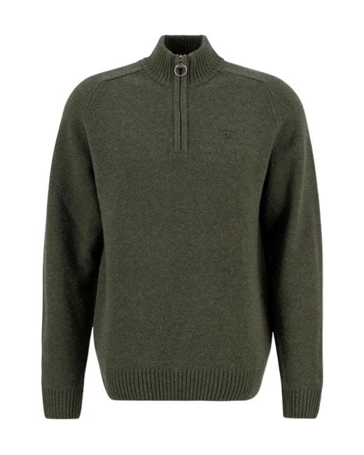 Barbour Green Grangetown Half Zip Jumper for men