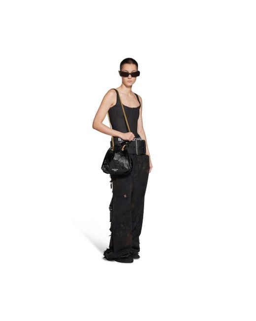 Balenciaga Black Crush Small Tote Bag