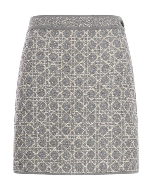 Dior Gray Macrocannage Miniskirt