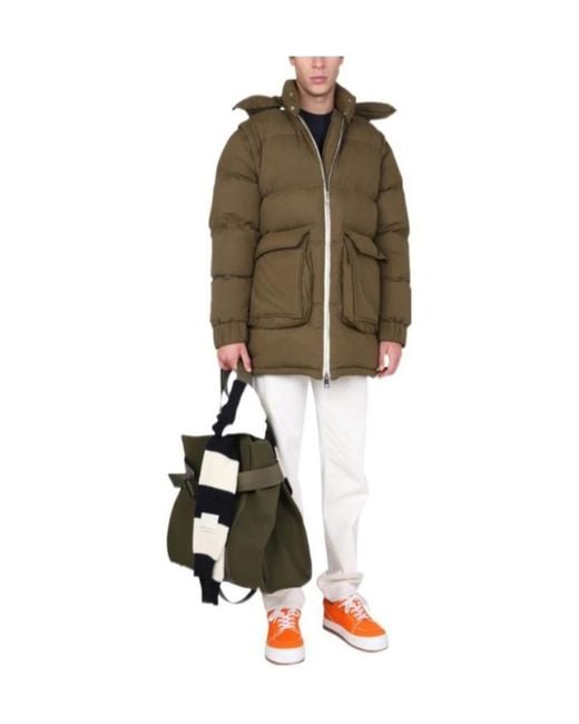 Sunnei Brown Removable Sleeved Puffy Down Jacket for men