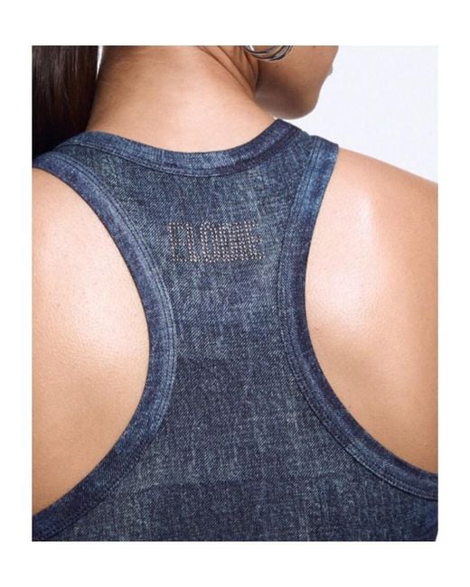 Liu Jo Blue Denim-Finish Top