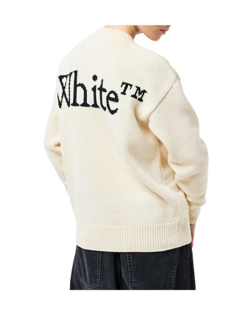 Off-White c/o Virgil Abloh White Logo Crew Neck Jumper