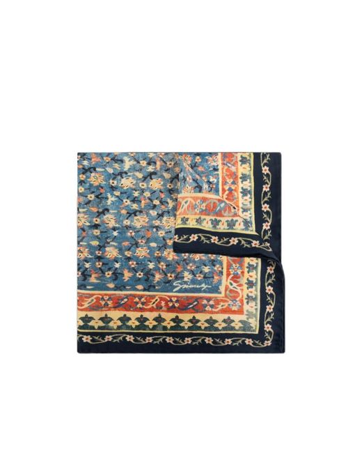 Givenchy Blue Pattern Scarf for men