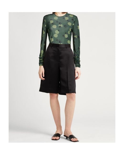 Max Mara Green Military Top Polyamide