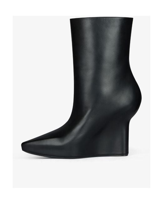 Givenchy Black Lock Plaque Detail Wedge Boots