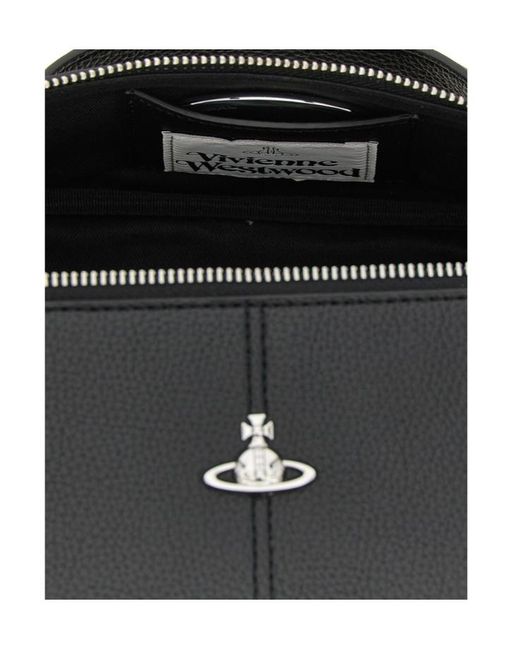Vivienne Westwood Black Cosmetic Case Orb Zipped Makeup Bag