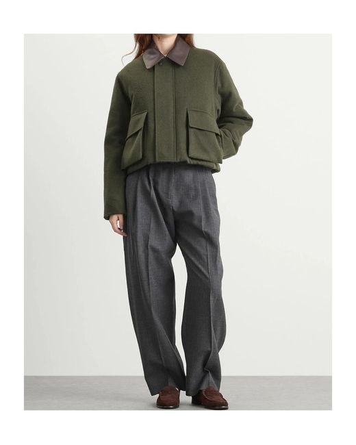 Auralee Green Long-Sleeved Jacket