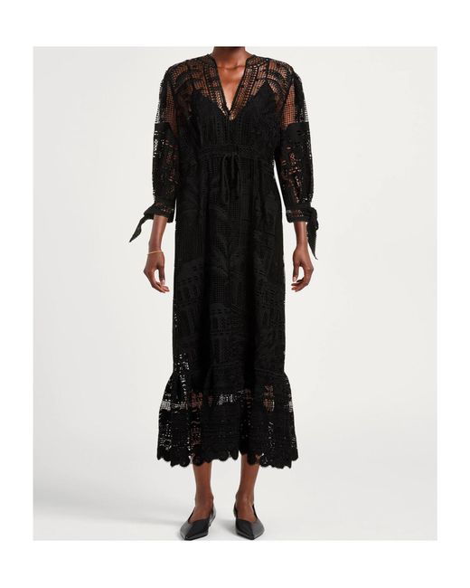 Farm Rio Black Lace Dress