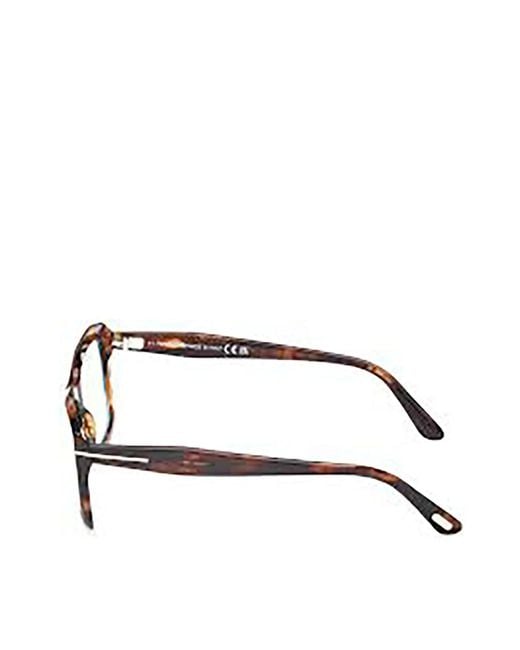 Tom Ford White Eyewear Rectangular Frame Glasses