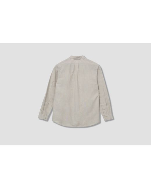 Human Made Gray Lapel Long-Sleeved Shirt for men