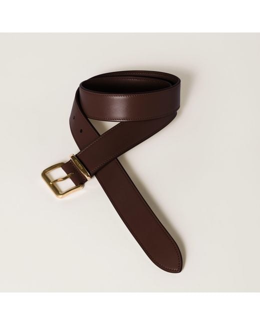 Miu Miu Brown Leather Belt
