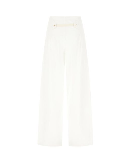 DARKPARK White Wide Leg Palazzo Pants