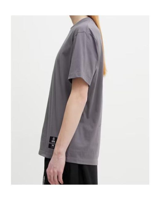 Y-3 Gray Mercedes Logo Stack Short Sleeve T-Shirt for men