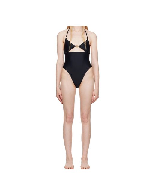 MARINE SERRE Blue One-Piece Swimsuit