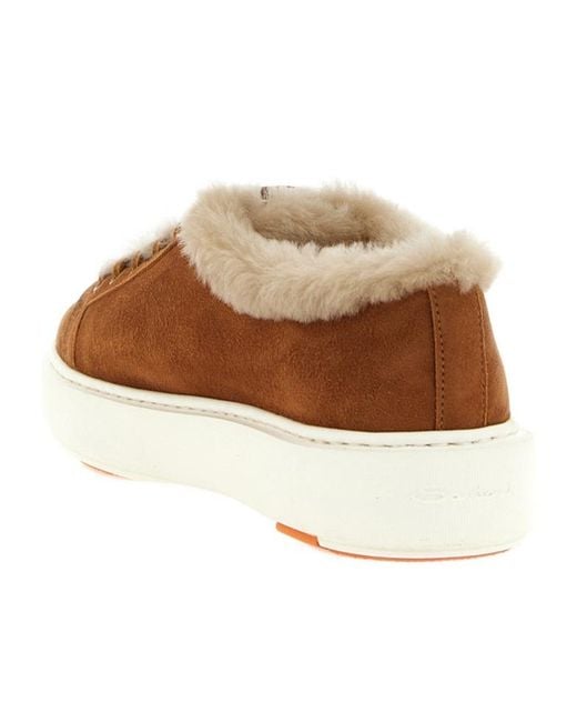Santoni Brown Cleanmount Sneakers