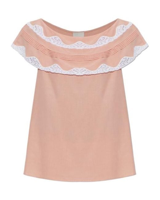 Posse Pink Boat-Neck Top
