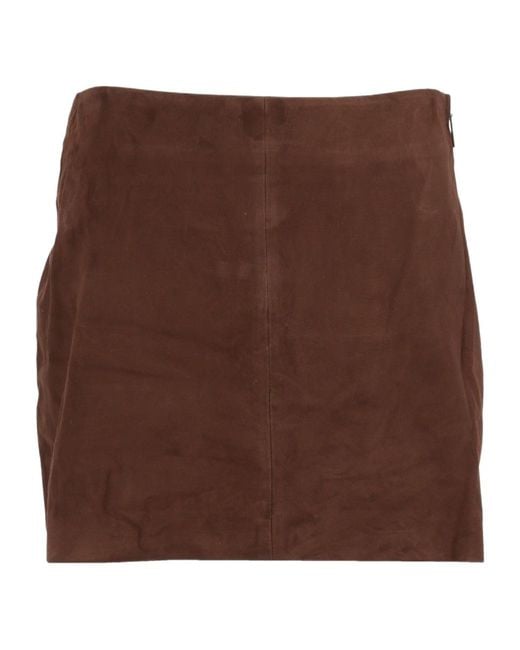 Arma Brown Zippered Skirt
