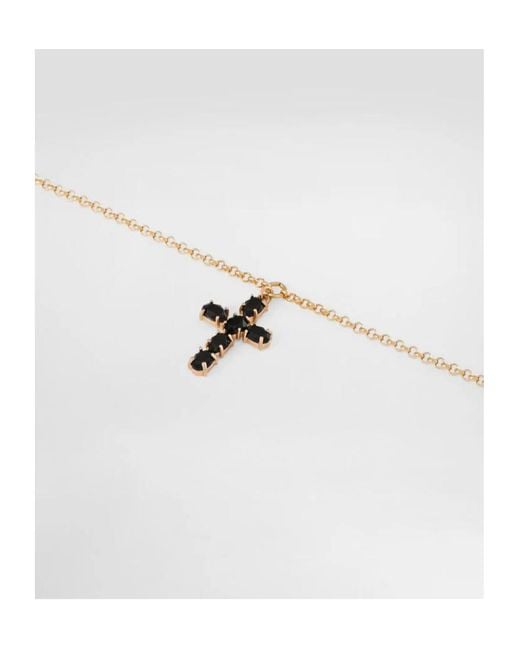 Dolce & Gabbana White Cross Pendant Bracelet
