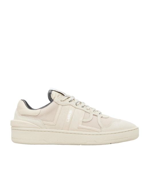 Lanvin White Clay Mesh Sneakers for men