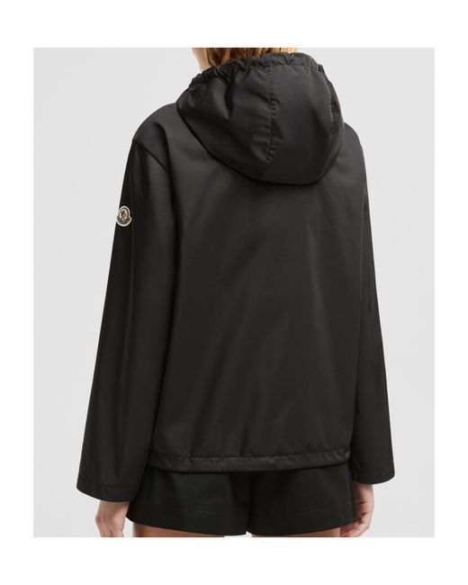 Moncler Black Cassiopea Zip-Up Hooded Jacket