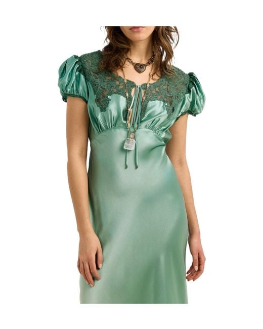 Chloé Green Silk Long Maxi Dress