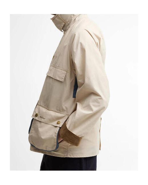 Barbour Natural X Paul Smith Corduroy-Collar Flap-Pocket Jacket for men
