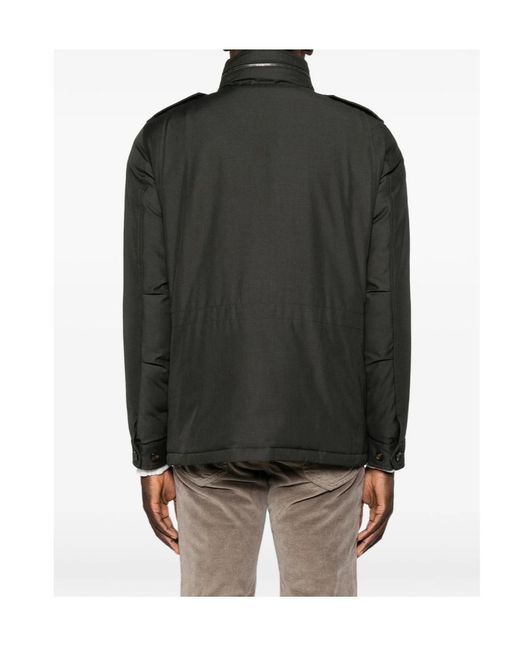 Moorer Black Long-Sleeved Down Jacket for men