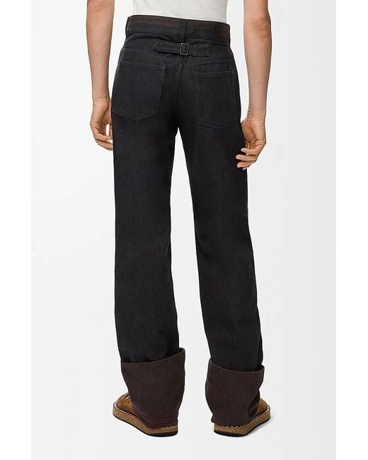 Loewe Blue Turn-Up Jeans for men