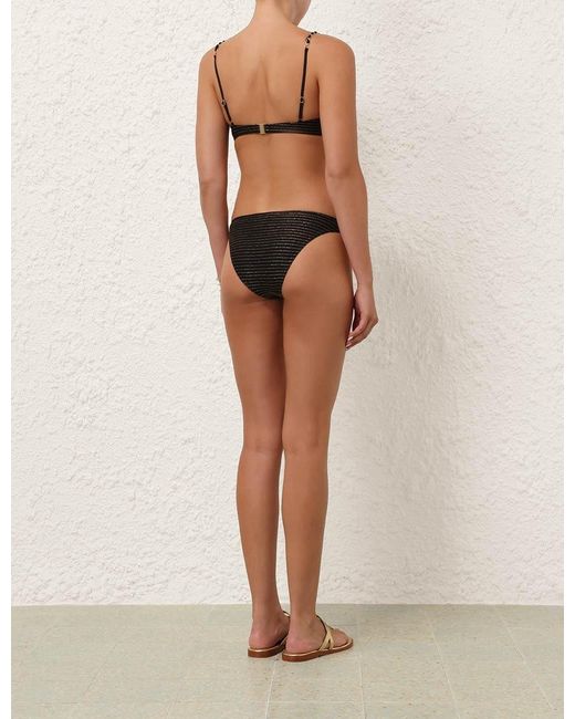 Zimmermann Black Waverly Chain Bikini Set