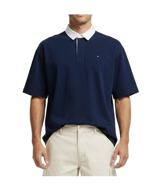 Tommy Hilfiger Blue Short Sleeve Polo Shirt for men