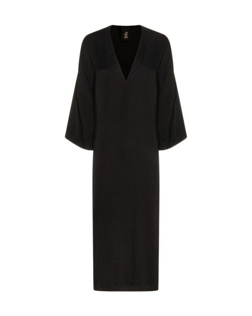 Thom Krom Black Relaxed V-Neck Maxi Dress