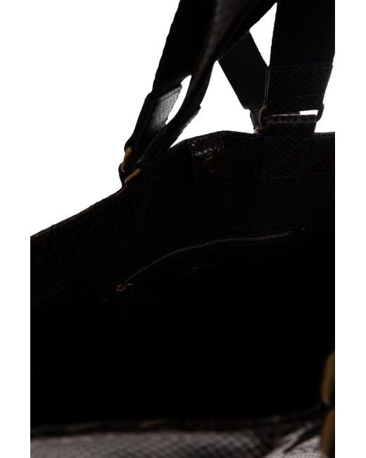Isabel Marant Black Python-Print Handbag