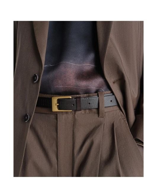Lemaire White Rail Leather Belt for men